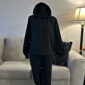 Cozy Black Kids Hoodie and Pants Set